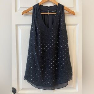 WHBM Blue Sleeveless Dress Top